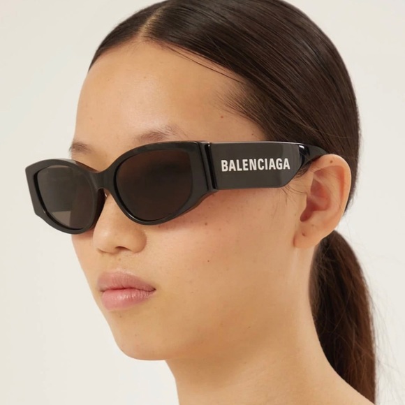 NEW BB0258S 001 OVERSIZED BALENCIAGA BLACK SUNGLASSES - Picture 6 of 15